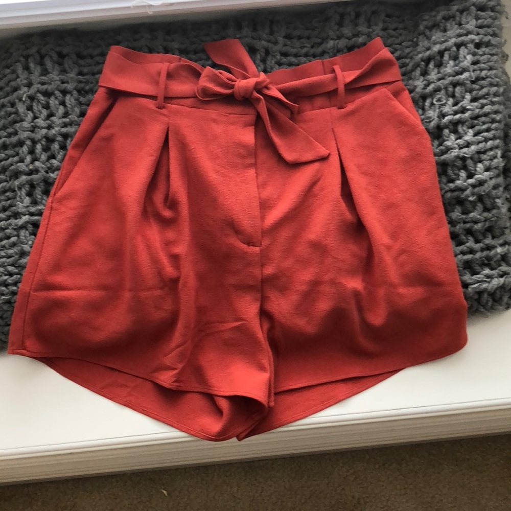 High-waisted Paperbag Shorts
